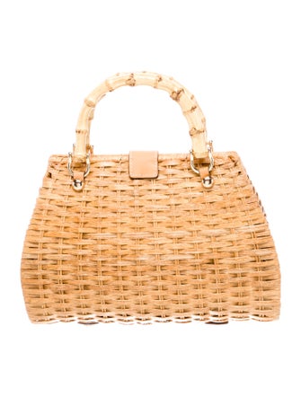 Frances Valentine Wicker Top Handle Bag
