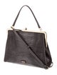 Frances Valentine Embossed Leather Top Handle Bag