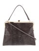 Frances Valentine Embossed Leather Top Handle Bag