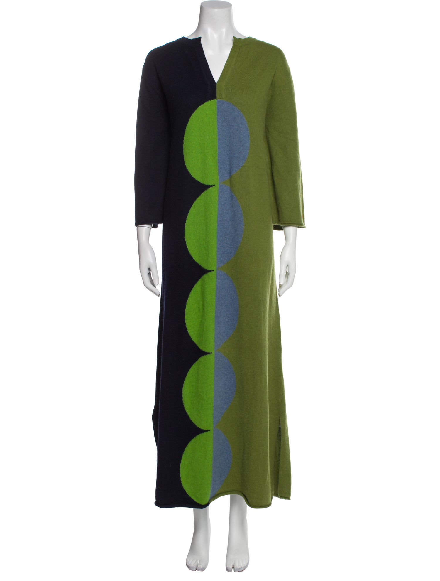 Frances Valentine Polka Dot Print Long Dress w/ Tags