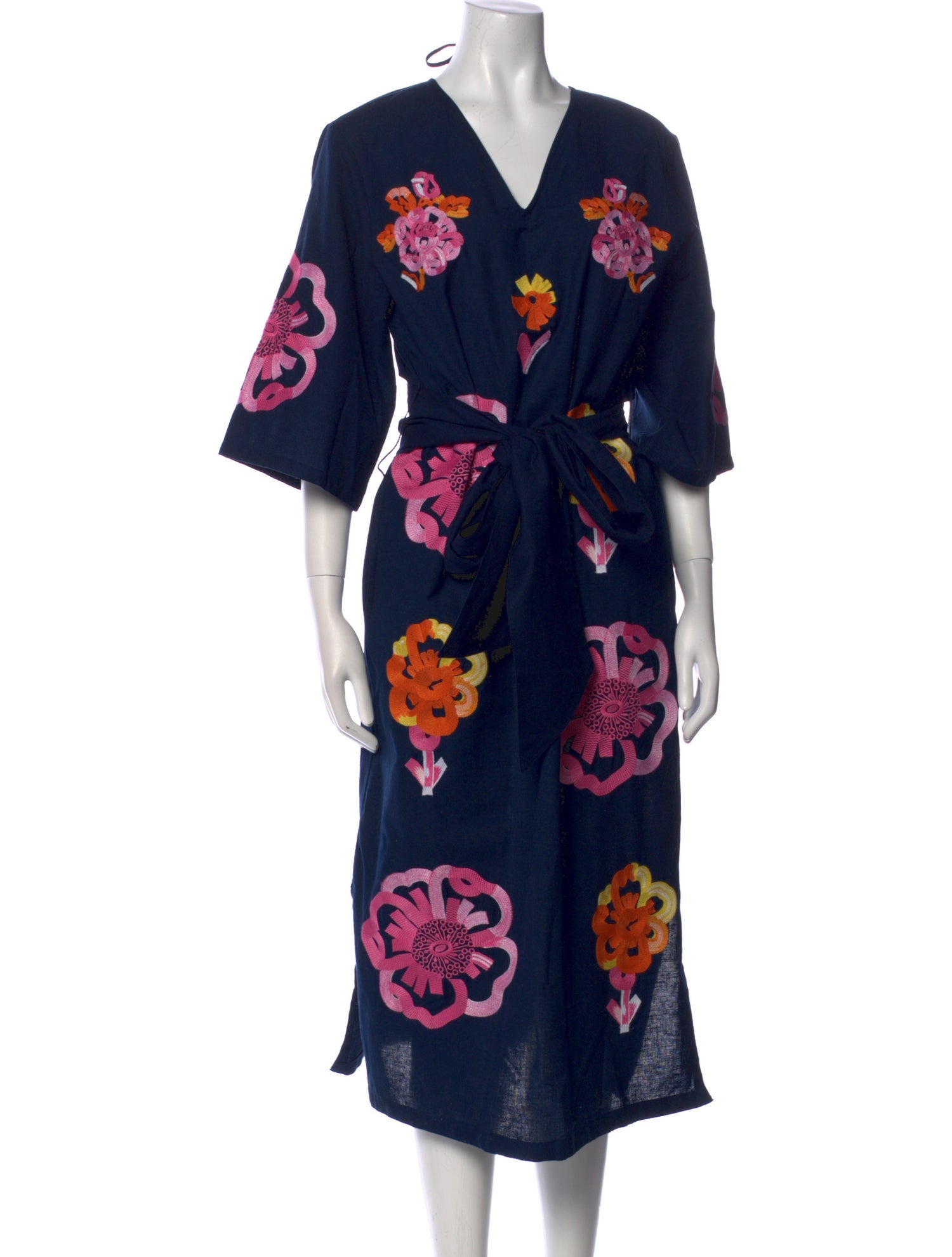 Frances Valentine Floral Print Midi Length Dress