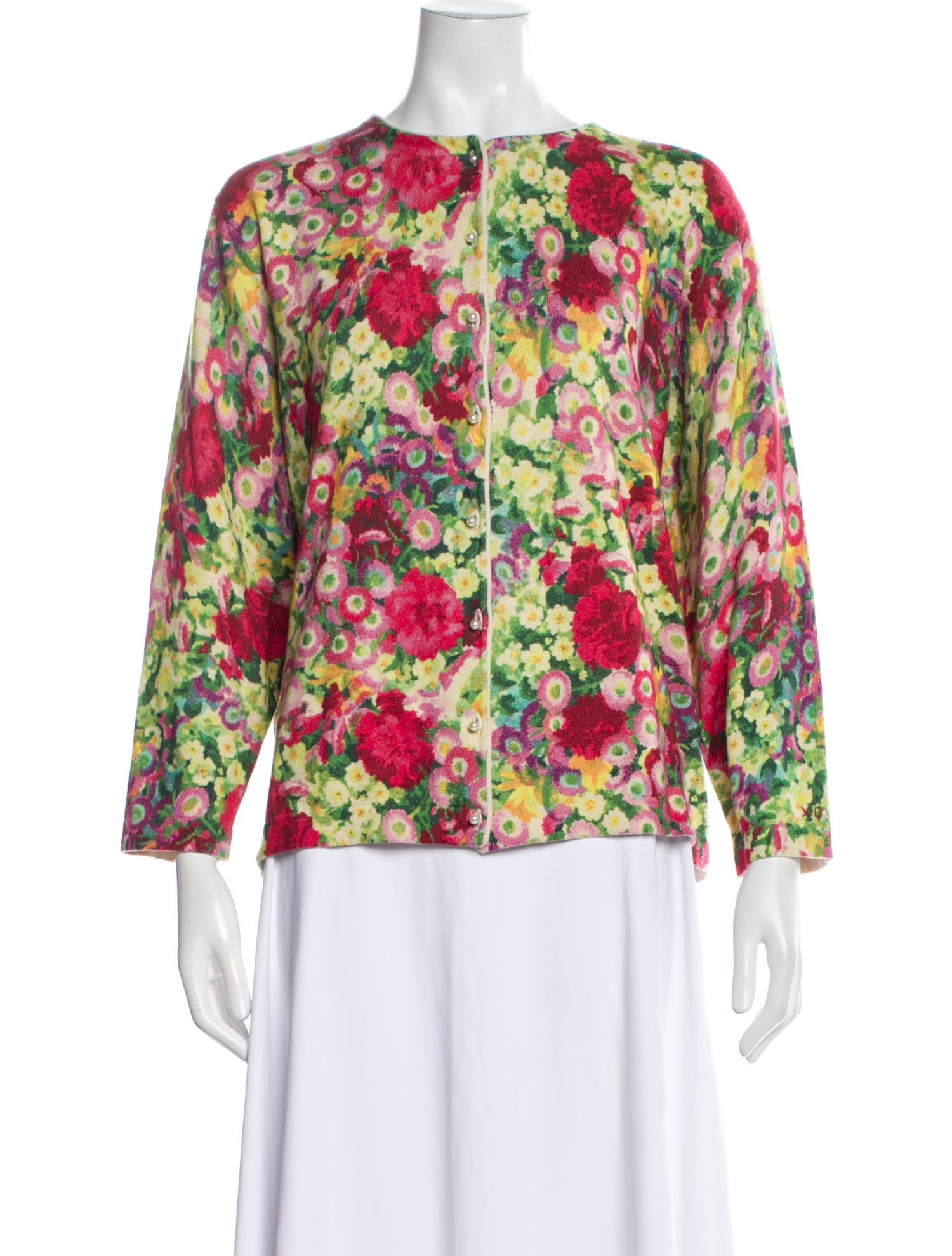 Frances Valentine Floral Print Crew Neck Sweater w/ Tags