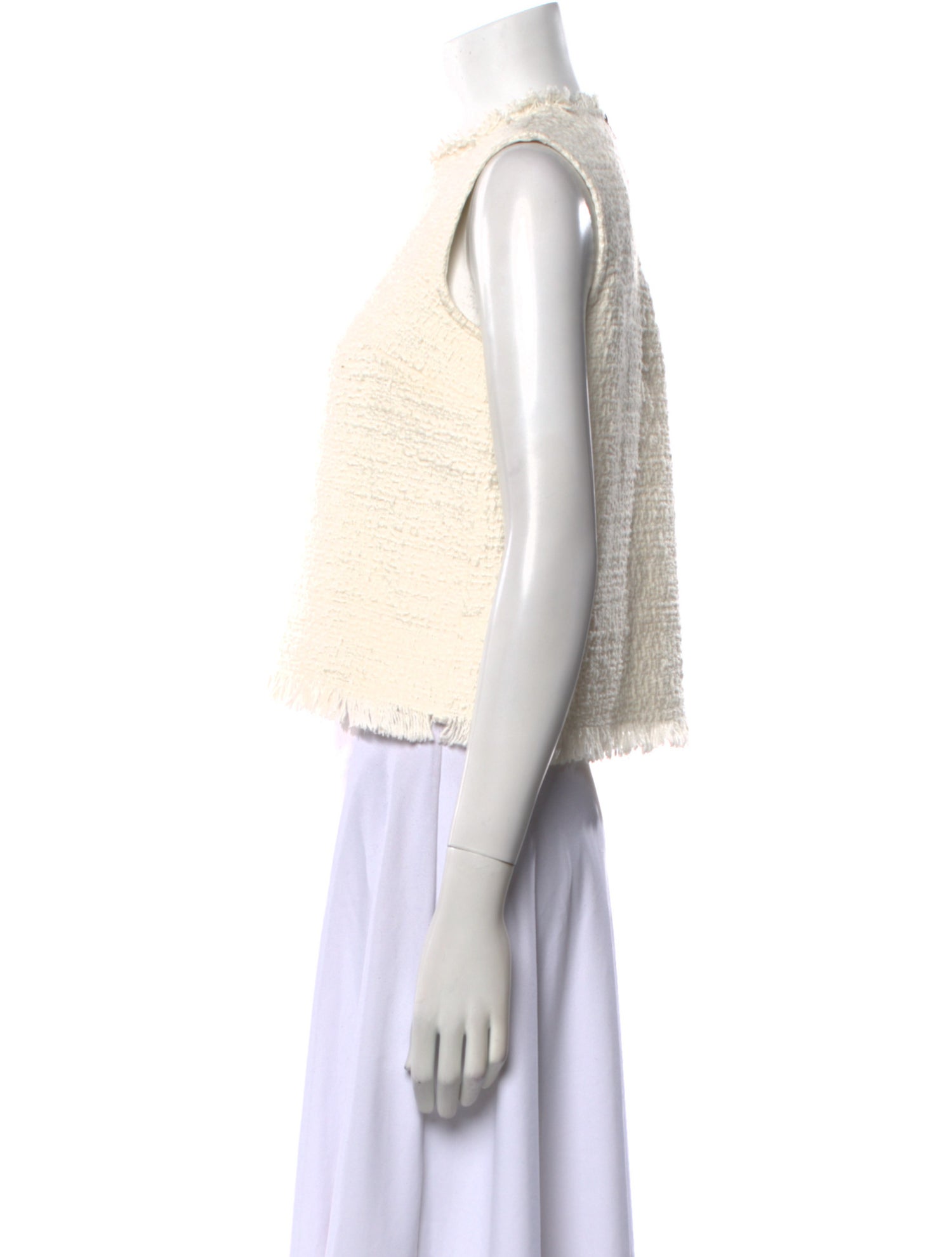 Frances Valentine Crew Neck Sleeveless Crop Top