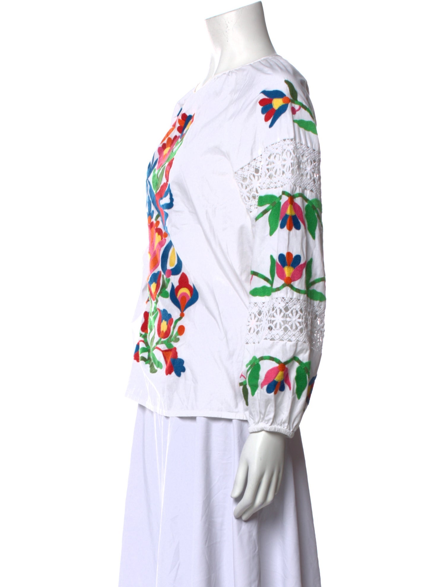 Frances Valentine Printed Bateau Neckline Top