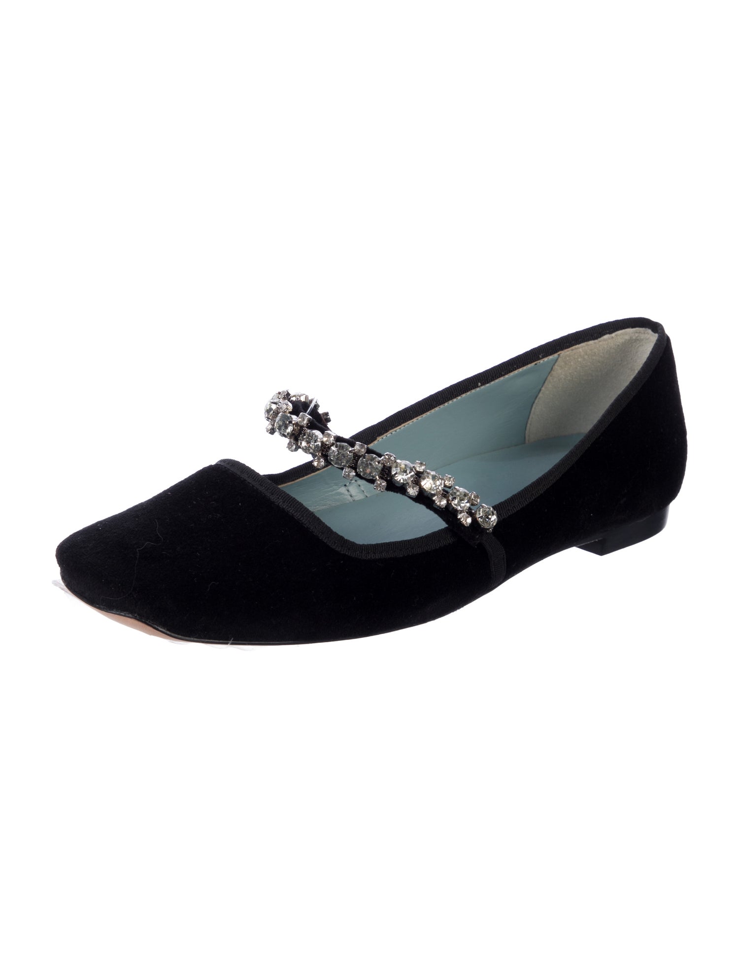 Frances Valentine Velvet Mary Jane Flats
