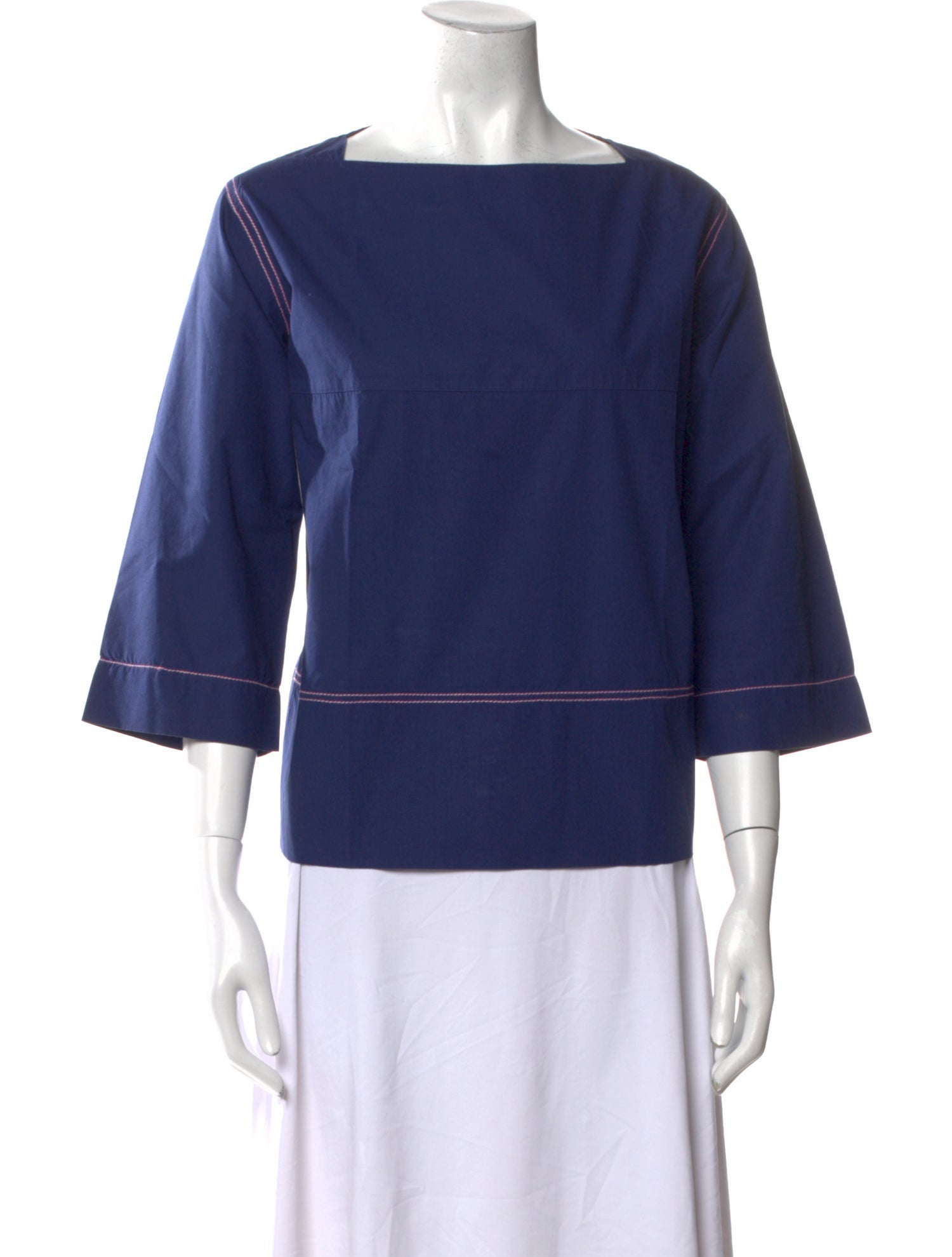 Frances Valentine Bateau Neckline Three-Quarter Sleeve Sweatshirt