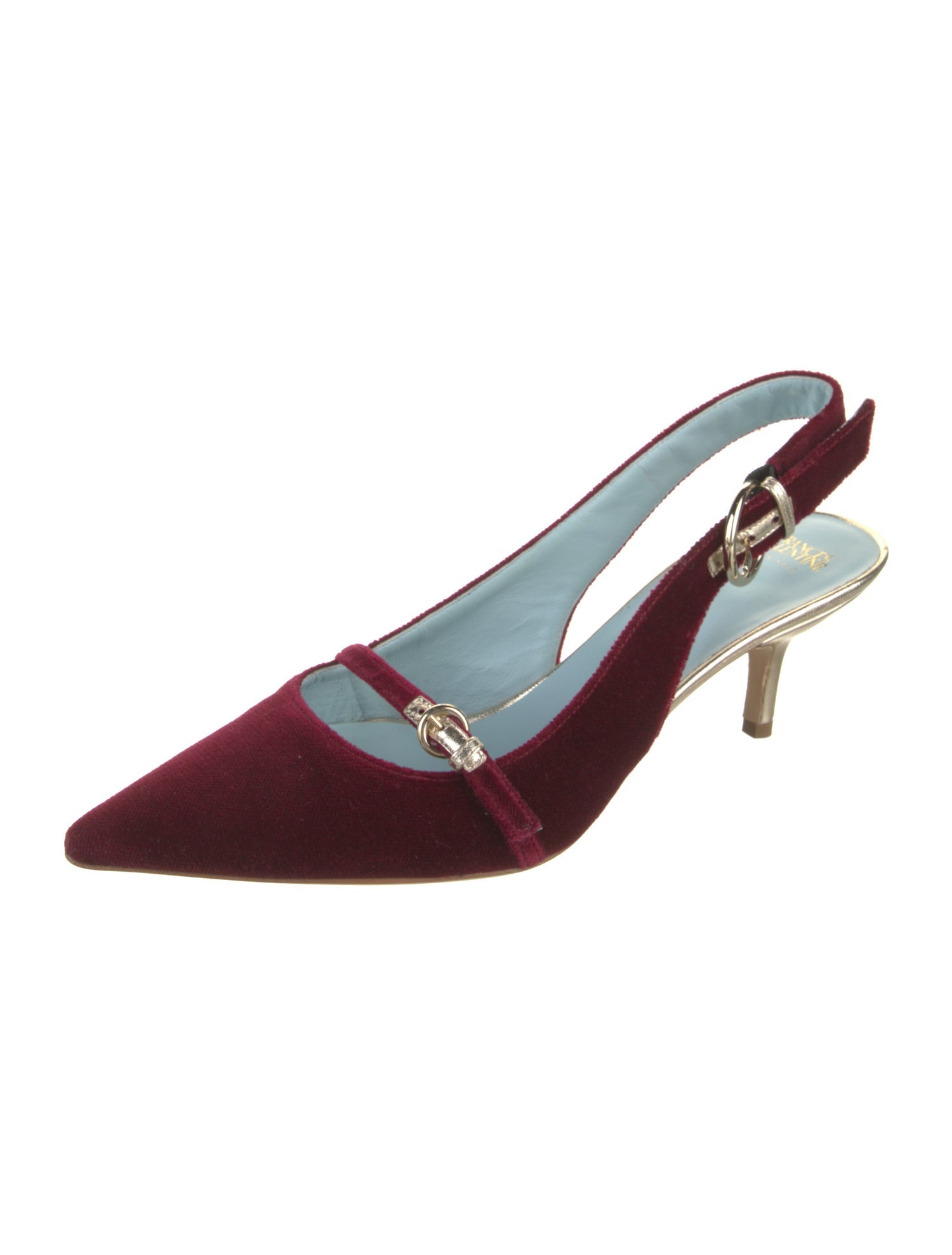 Frances Valentine Velvet Slingback Pumps