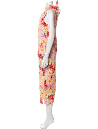 Frances Valentine Floral Print Long Dress