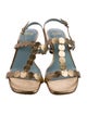 Frances Valentine Leather T-Strap Sandals