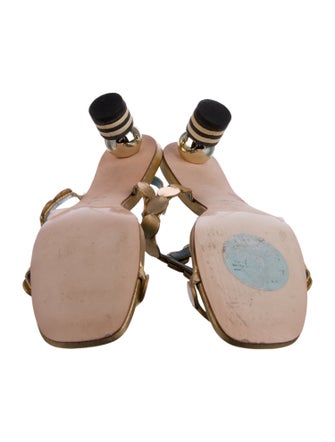 Frances Valentine Leather T-Strap Sandals