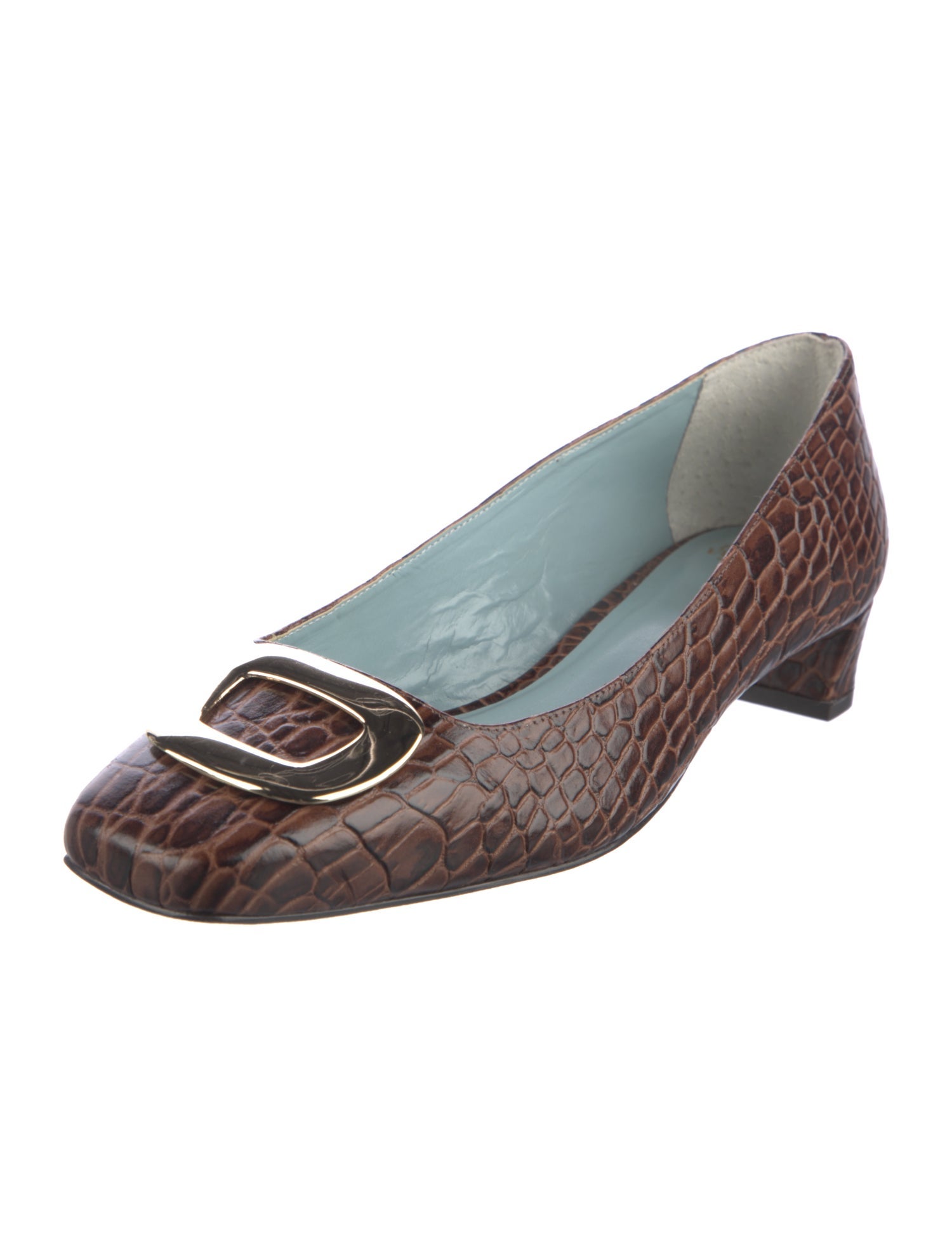 Frances Valentine Embossed Leather Animal Print Flats