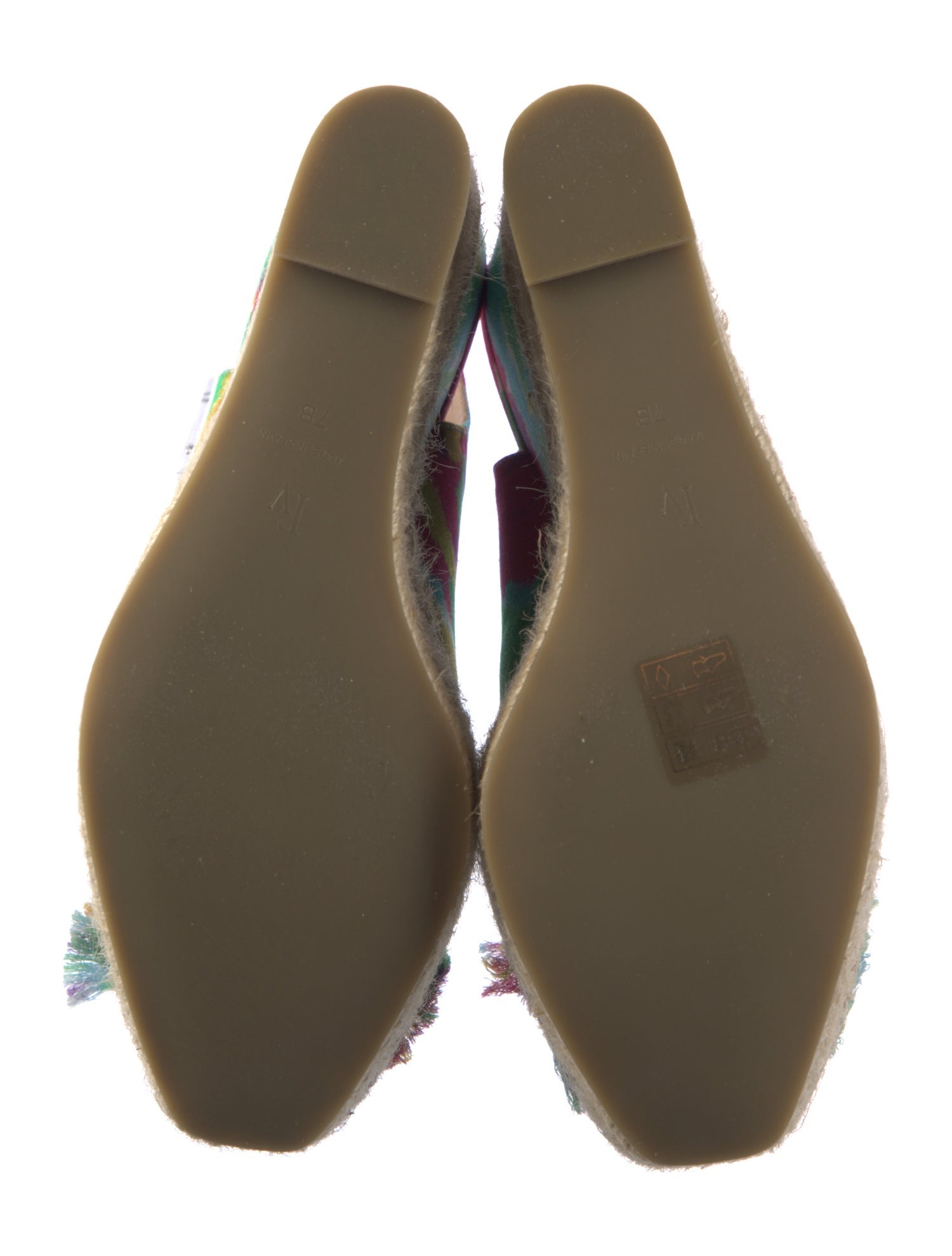 Frances Valentine Printed Bow Accents Slingback Sandals