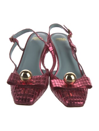 Frances Valentine Leather Slingback Pumps