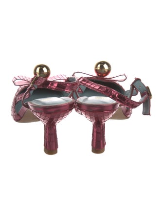 Frances Valentine Leather Slingback Pumps