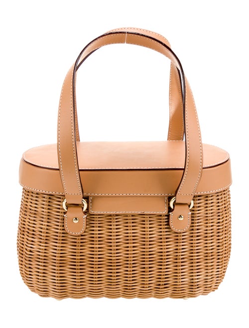 Frances Valentine Rattan Top Handle Bag