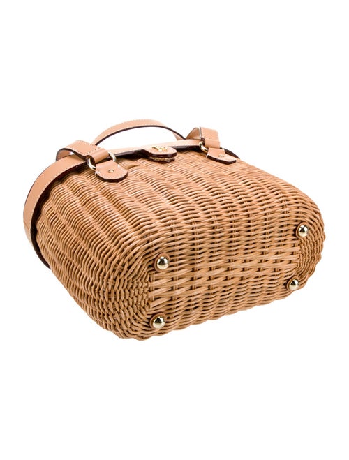 Frances Valentine Rattan Top Handle Bag