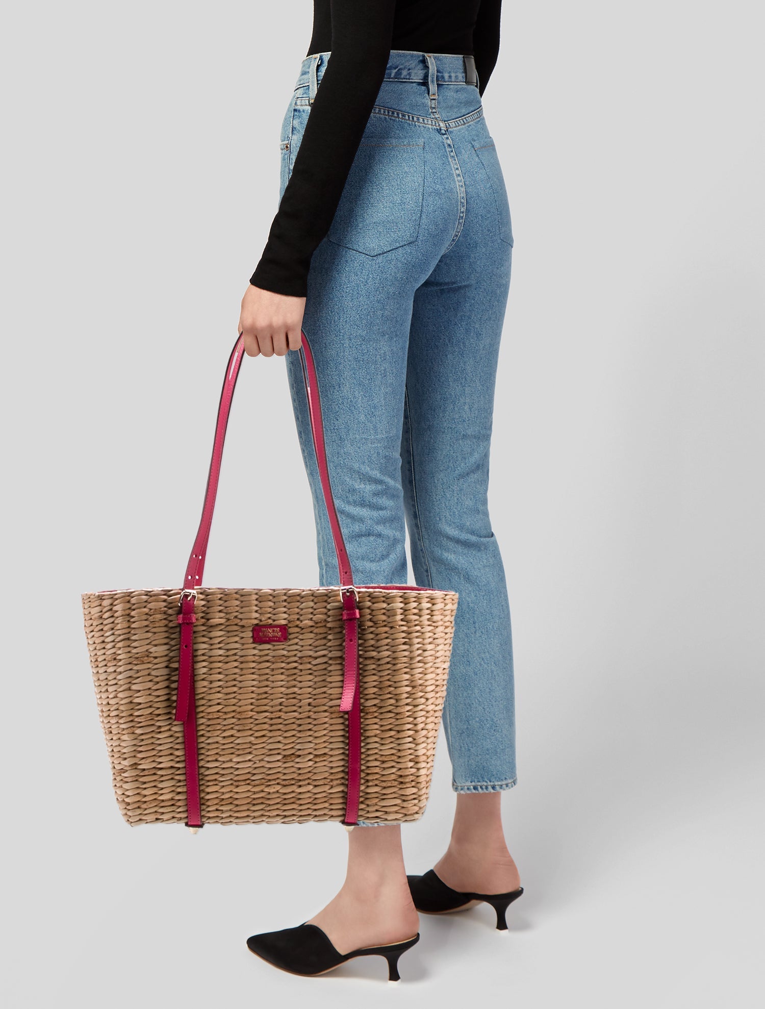 Frances Valentine Raffia Tote