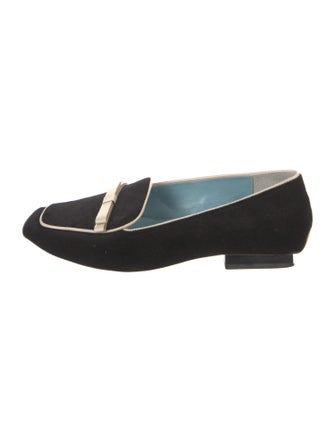 Frances Valentine Velvet Colorblock Pattern Loafers