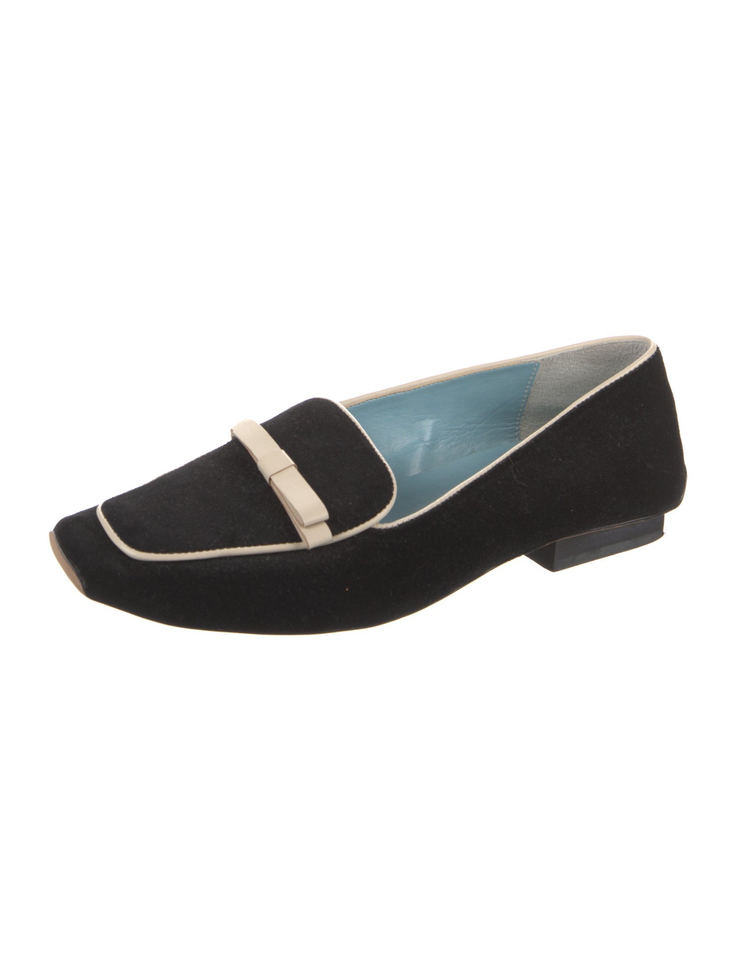 Frances Valentine Velvet Colorblock Pattern Loafers