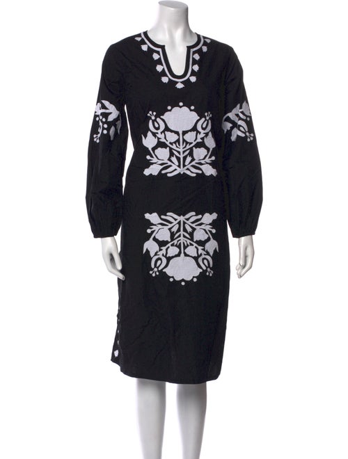 Frances Valentine Floral Print Midi Length Dress