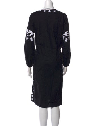 Frances Valentine Floral Print Midi Length Dress