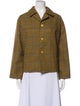 Frances Valentine Wool Plaid Print Jacket