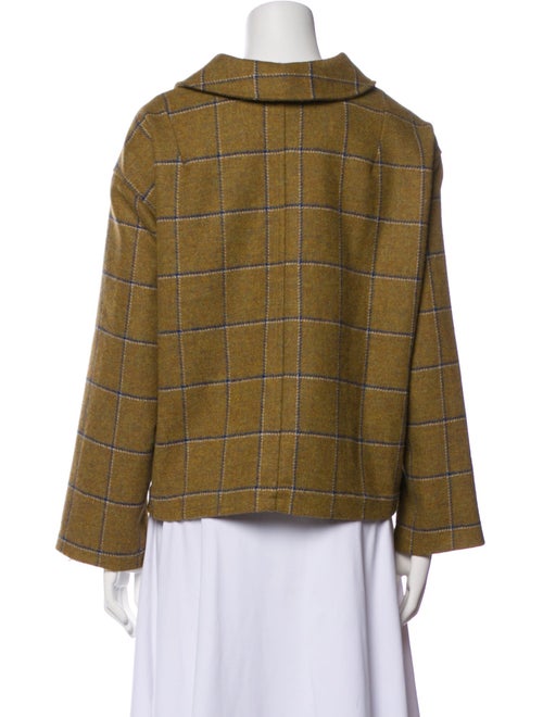 Frances Valentine Wool Plaid Print Jacket