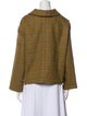Frances Valentine Wool Plaid Print Jacket
