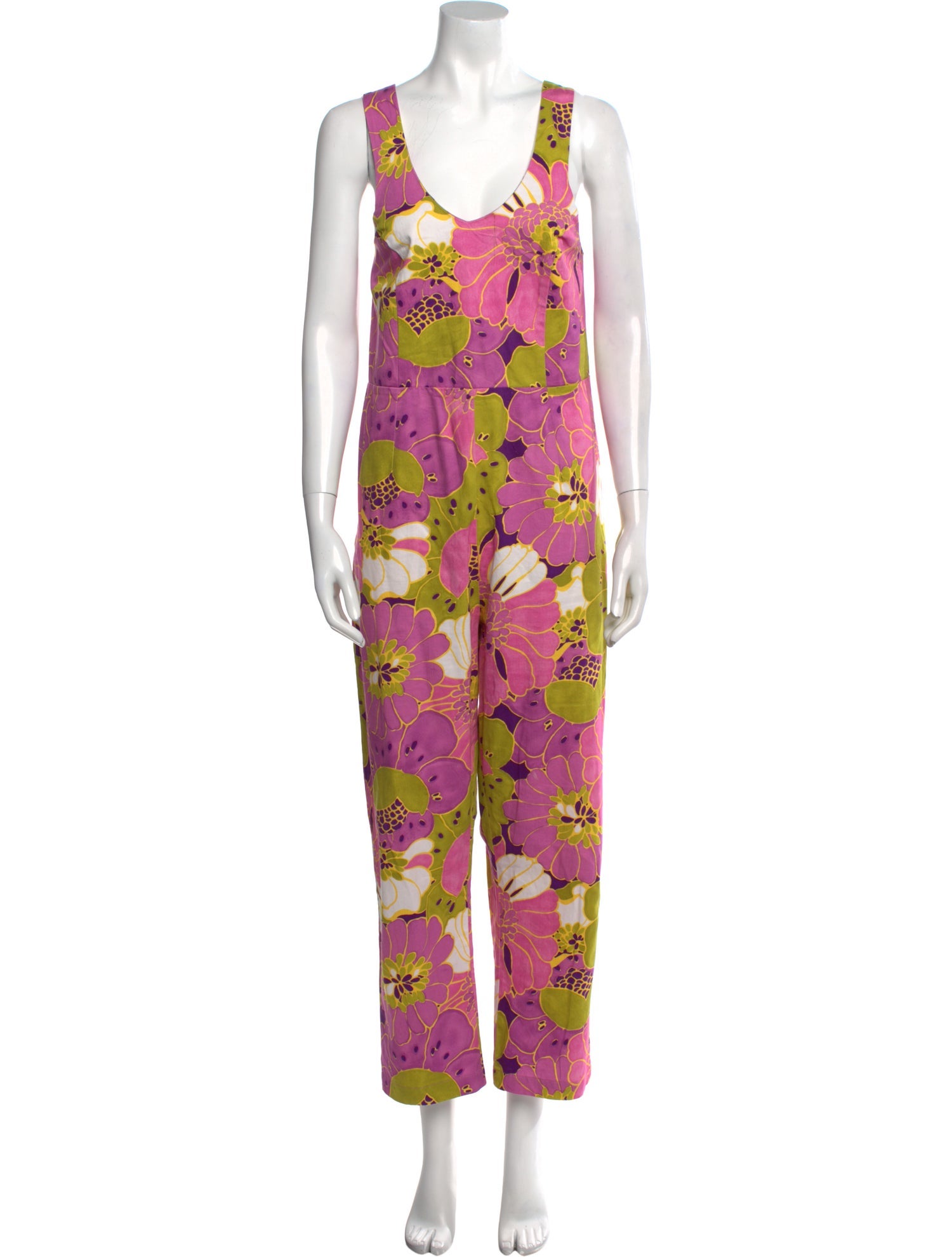 Frances Valentine Printed Scoop Neck Jumpsuit