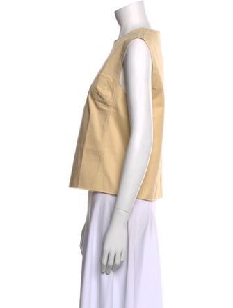 Frances Valentine Crew Neck Sleeveless Crop Top