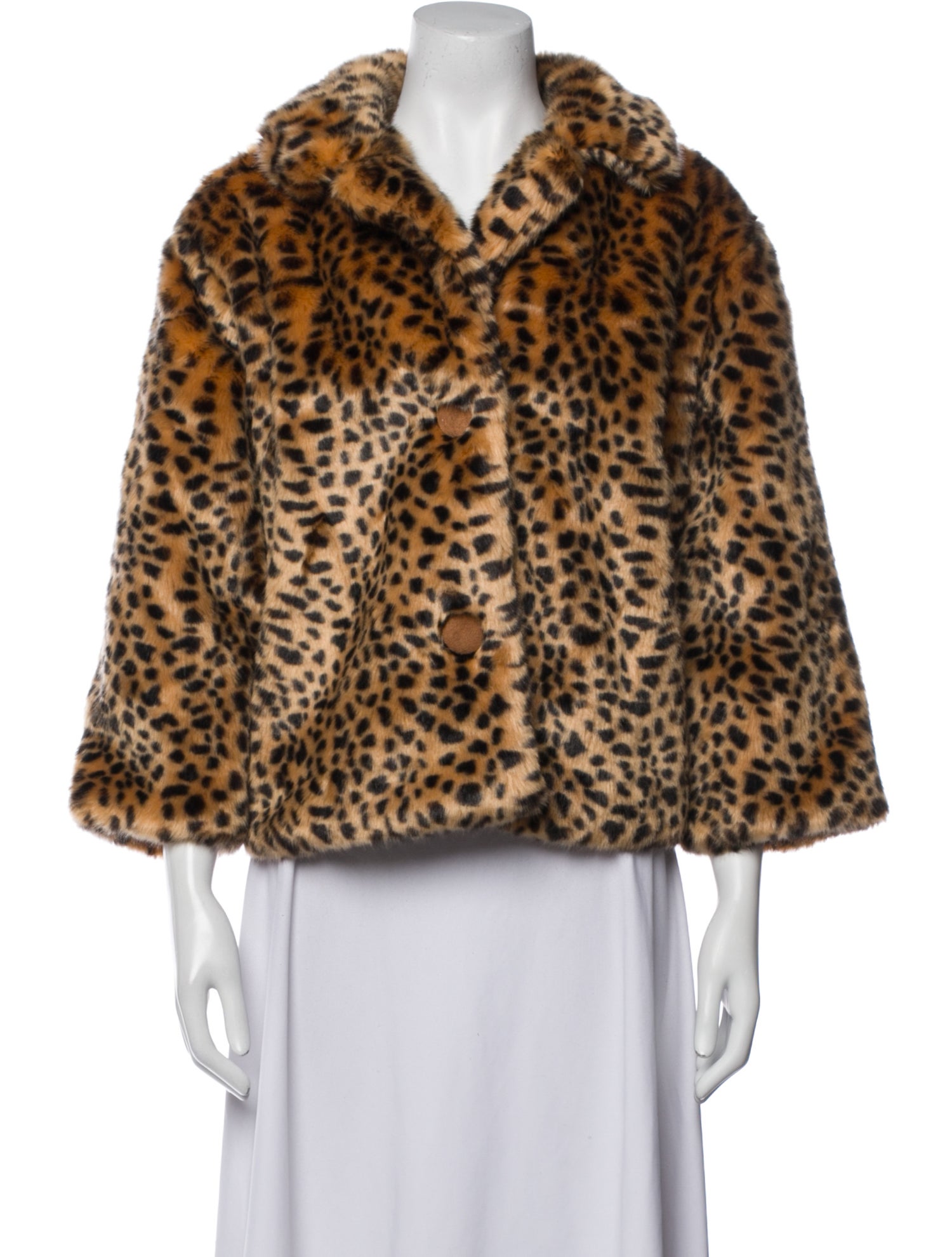 Frances Valentine Faux Fur Animal Print Faux Fur Jacket w/ Tags