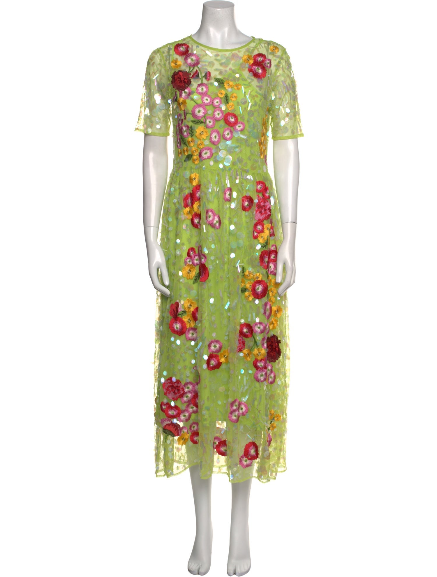 Frances Valentine Floral Print Long Dress