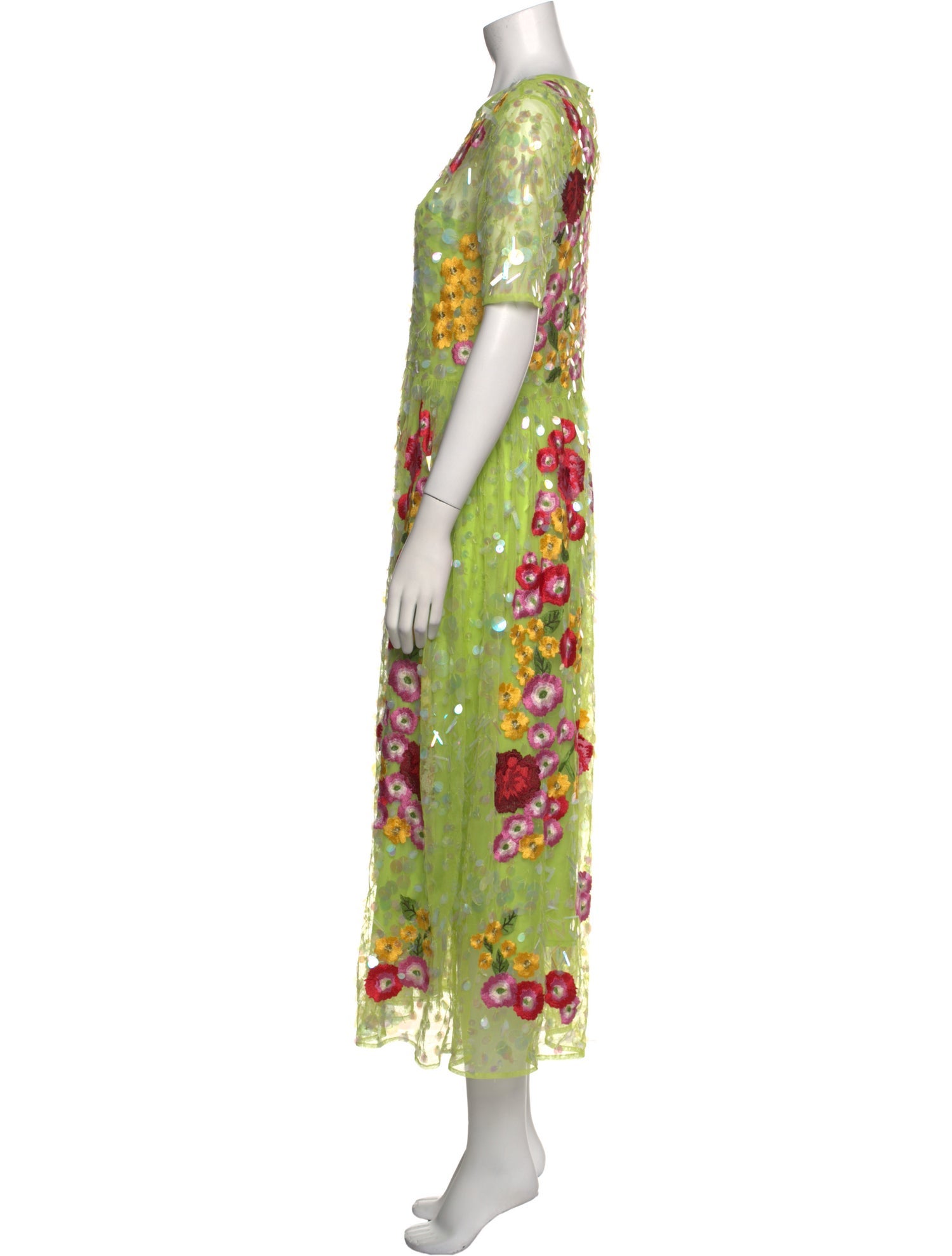 Frances Valentine Floral Print Long Dress