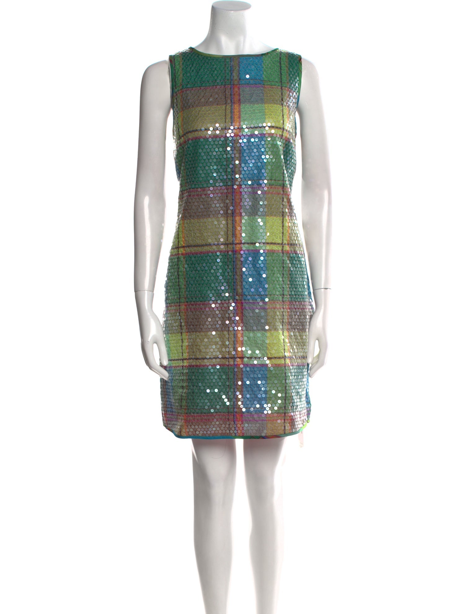 Frances Valentine Plaid Print Mini Dress