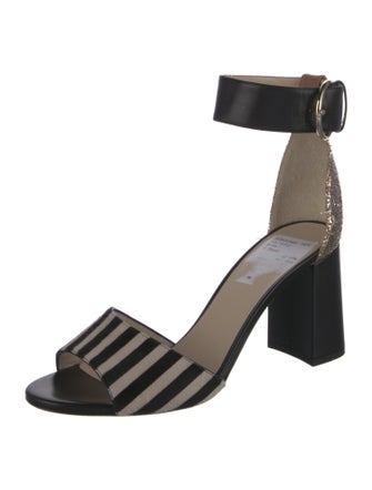 Frances Valentine Ponyhair Printed Sandals