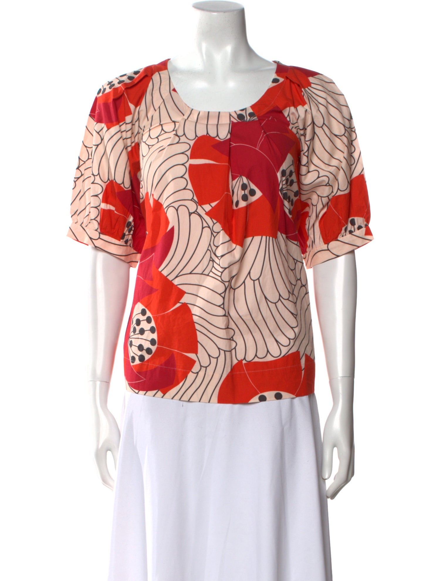 Frances Valentine Printed Scoop Neck T-Shirt w/ Tags