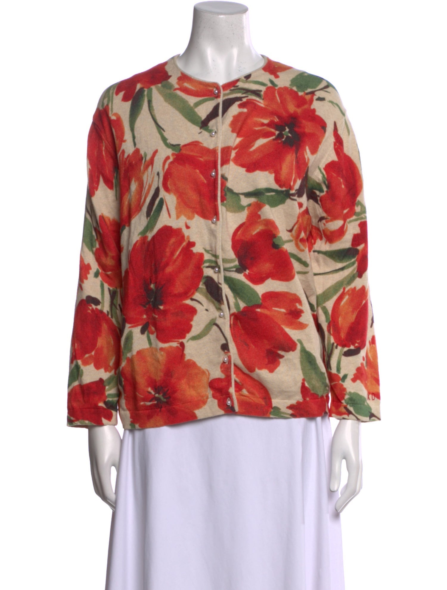 Frances Valentine Angora Floral Print Sweater