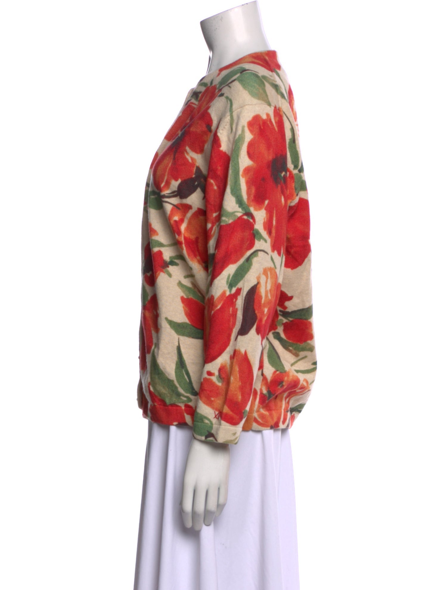 Frances Valentine Angora Floral Print Sweater