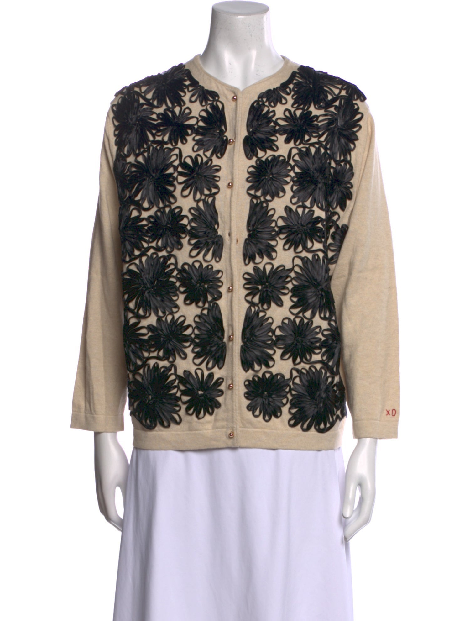 Frances Valentine Printed Crew Neck Sweater