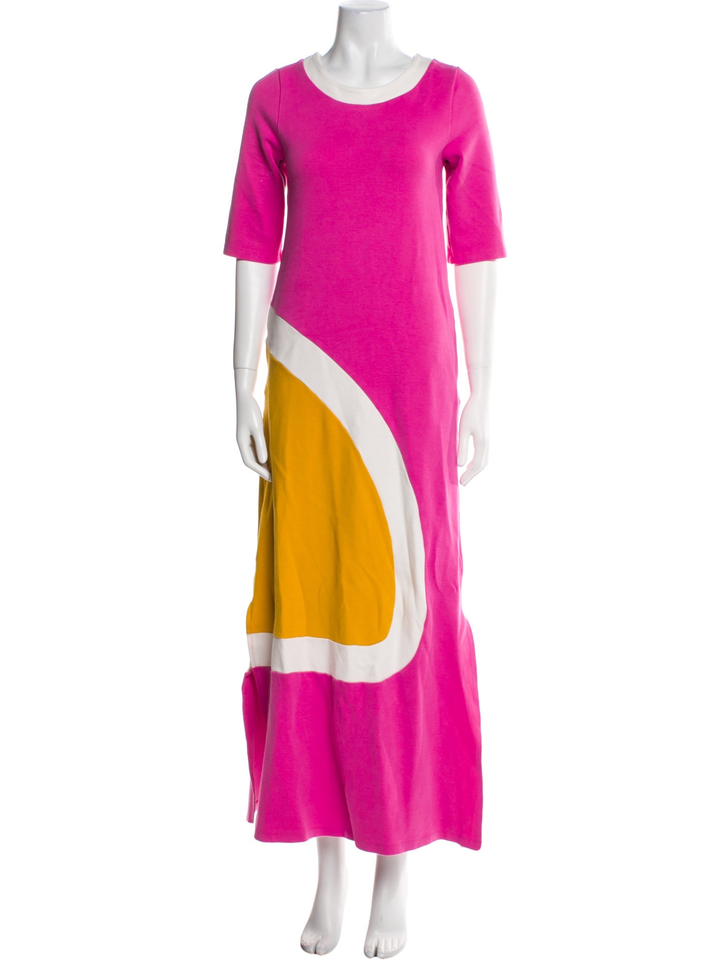 Frances Valentine Colorblock Pattern Long Dress