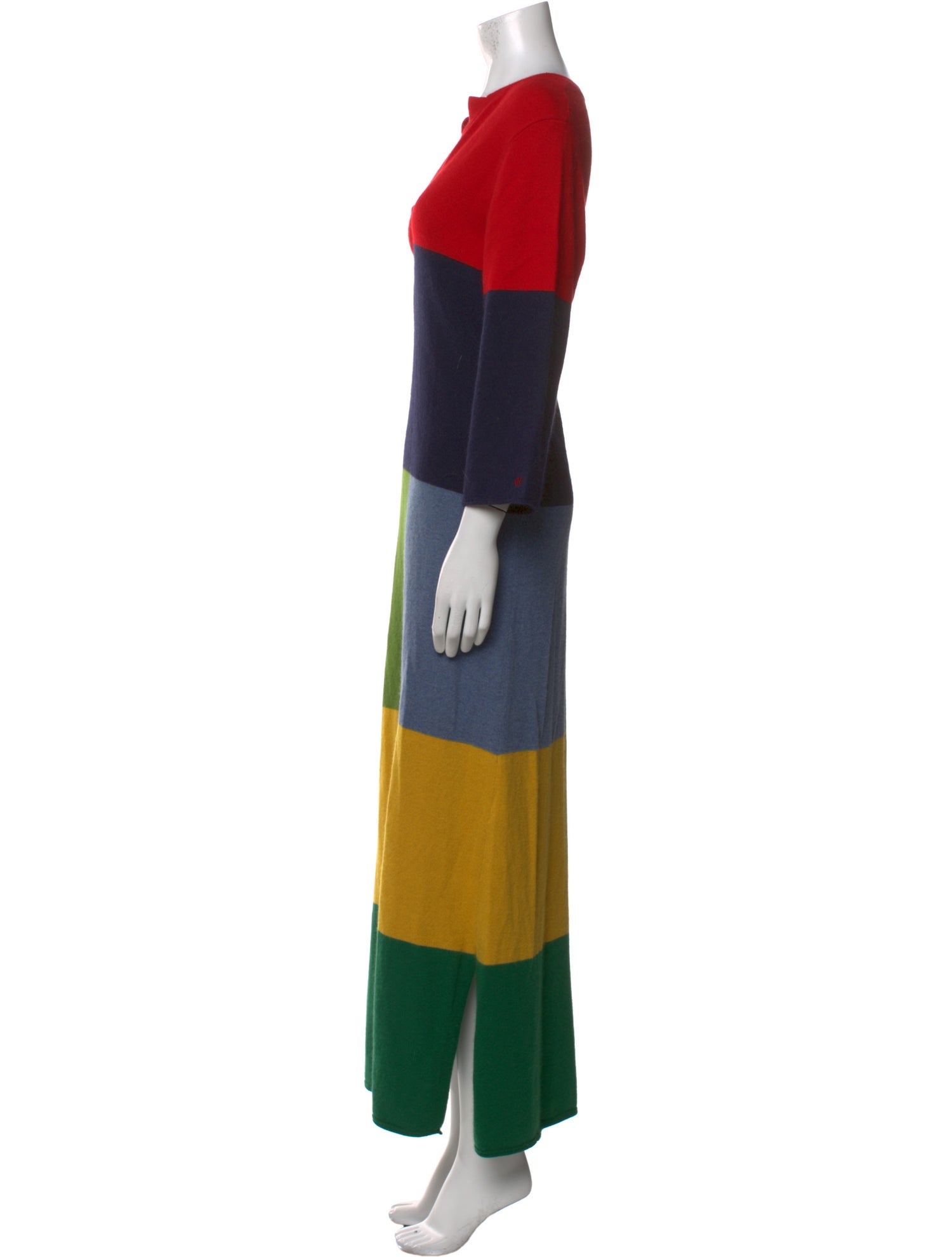 Frances Valentine Colorblock Pattern Long Dress