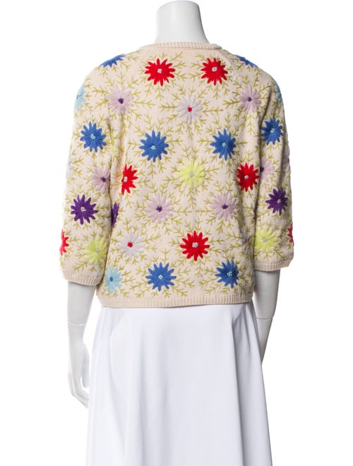 Frances Valentine Wool Floral Print Sweater