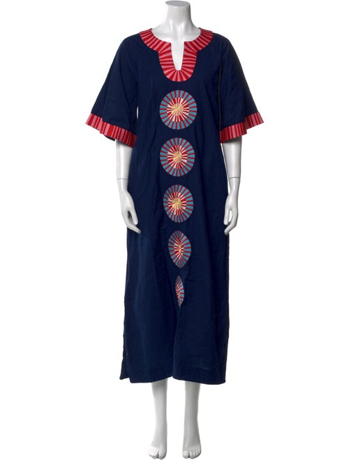 Frances Valentine Floral Print Midi Length Dress