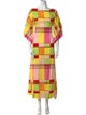 Frances Valentine Plaid Print Long Dress