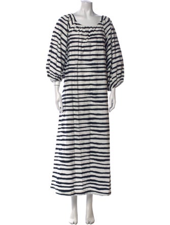 Frances Valentine Striped Long Dress