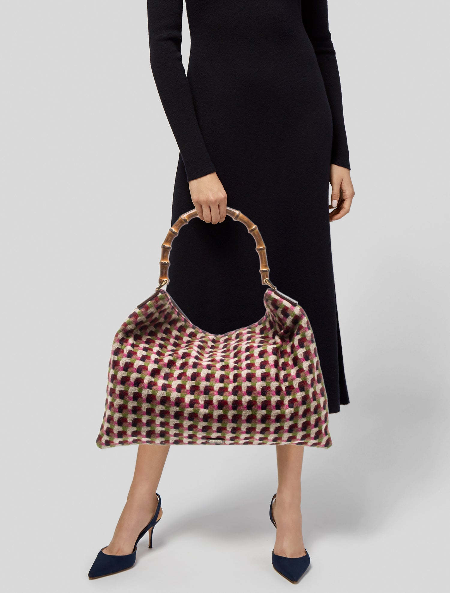 Frances Valentine Wool Top Handle Bag w/ Tags