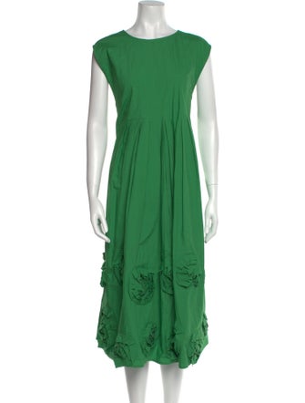 Frances Valentine Scoop Neck Midi Length Dress