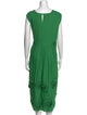 Frances Valentine Scoop Neck Midi Length Dress