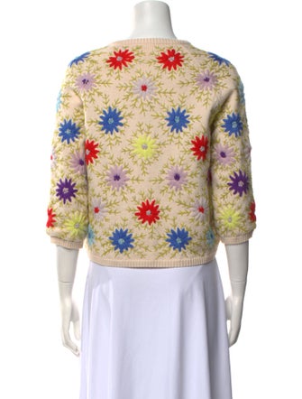 Frances Valentine Wool Floral Print Sweater