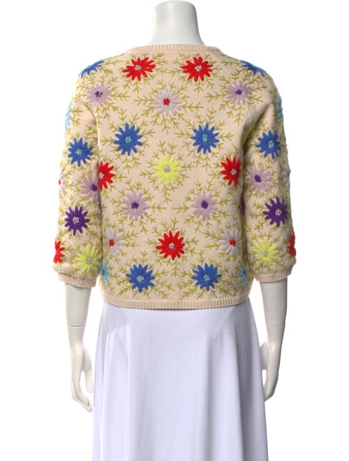 Frances Valentine Wool Floral Print Sweater